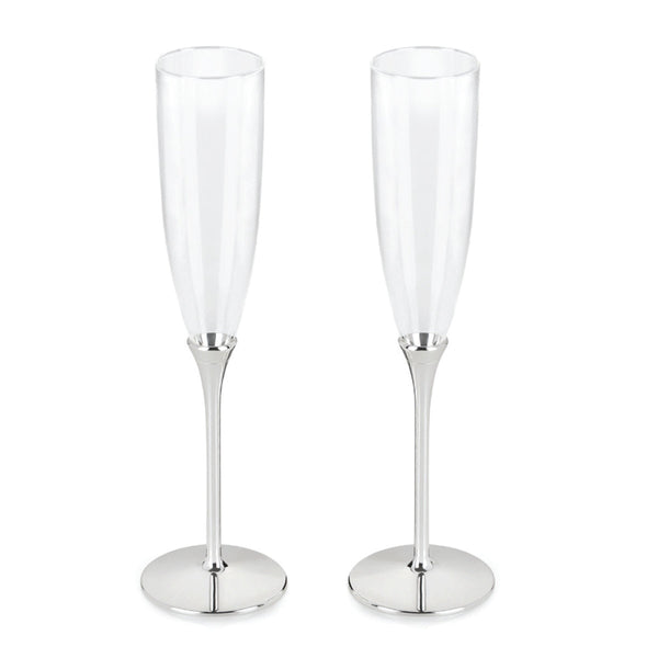 Silver Base Champagne Flute DUAL TONE