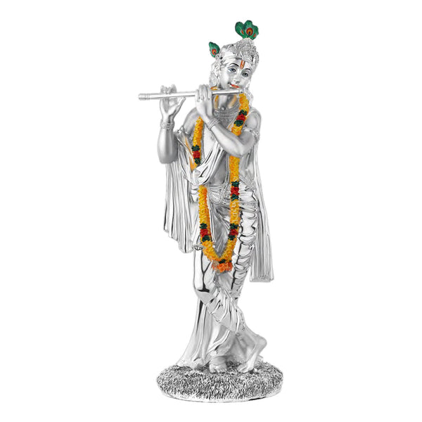 Standing Krishna Silver 2 Feet