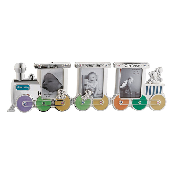 Train Photoframe Small- Silver