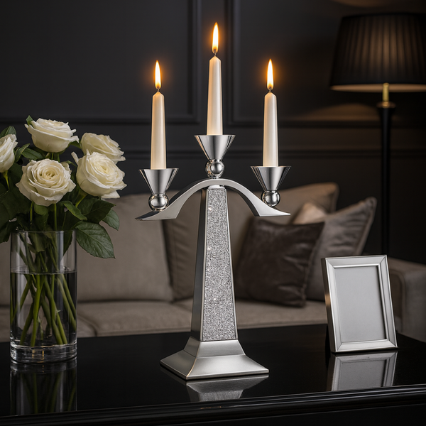 Shimmer 3-in-1 Candle Stand - Silver