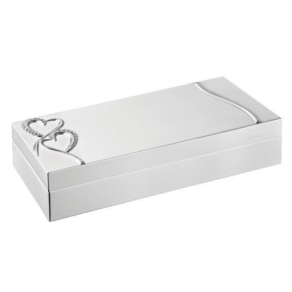 Heart Rectangle Box- Silver
