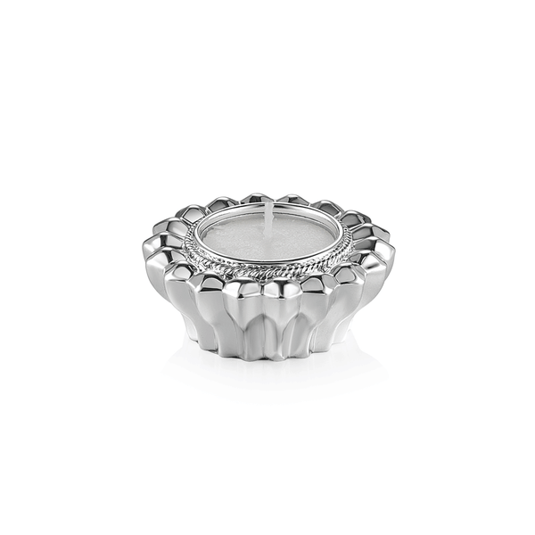 Diamond Tea Light Silver- Set of 2