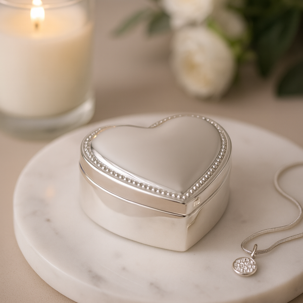 Heart Shape Box Silver