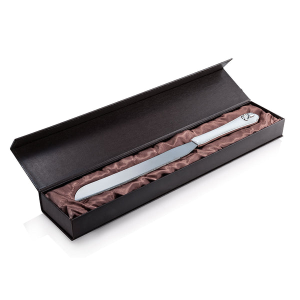 Wedding Crystal Cake Knife- Silver