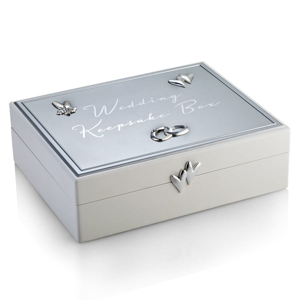 Wedding Keepsake Box- Silver