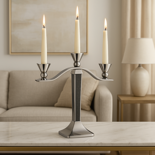 Luxury 3-in-1 Candle Stand - Silver