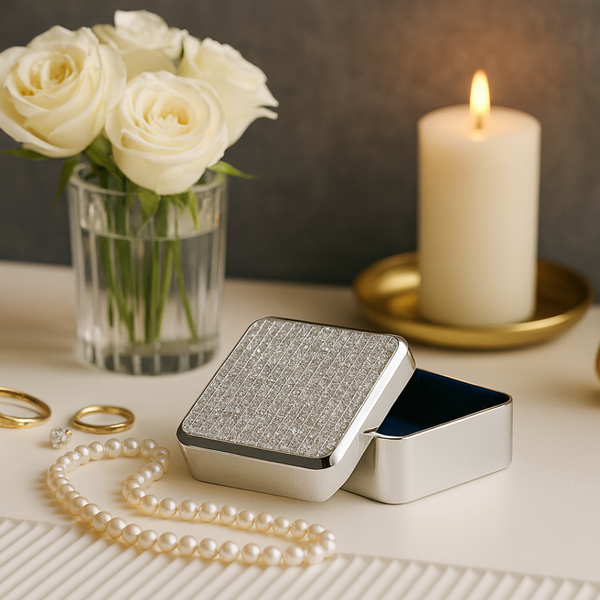 Jewellery Box (Square Shape) Silver