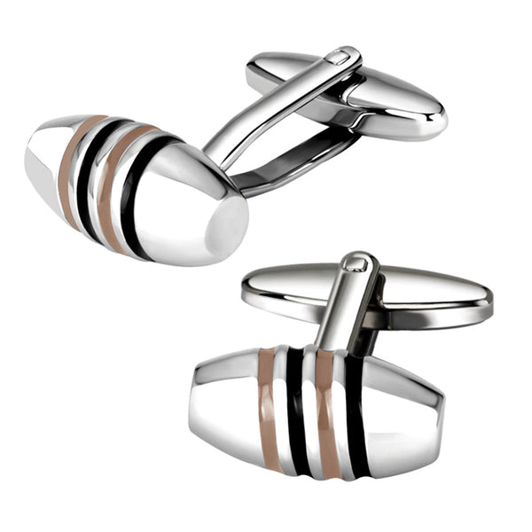 Cufflinks-oval silver