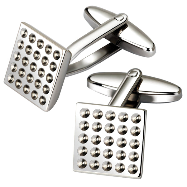 Cufflinks-dotted Silver