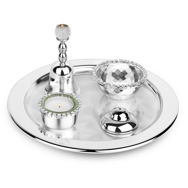 Small Puja Thal - Silver